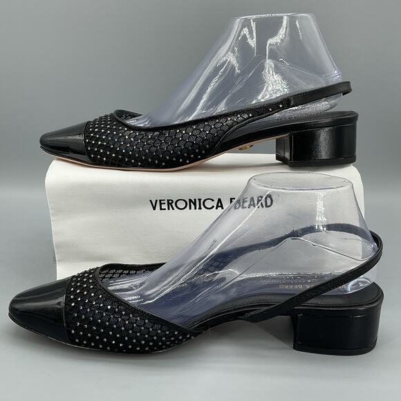 NEW Veronica Beard Women’s Cecile Slingback Flats Black Size 9.5M - Picture 2 of 10